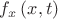 $\[{f_x}\left( {x,t} \right)\]$