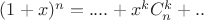 $(1+x)^n=....+x^kC_{n}^{k}+..$
