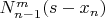 $N^m_{n-1}(s-x_n)$
