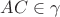 $AC\in\gamma$