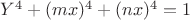 $Y^4+(mx)^4+(nx)^4=1$