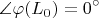 $$\angle\varphi(L_0) = 0^{\circ}$$