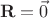 $$\mathbf{R} = \vec{0}$$