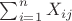 \sum_{i=1}^{n}X_{ij}