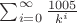 $\sum_{i=0}^{\infty} \frac{1005}{k^i}$