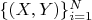 $\{(X,Y)\}_{i=1}^N$