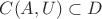 $C(A,U)\subset D$