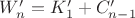 $W&rsquo;_n= K&rsquo;_1 + C&rsquo;_{n-1}$