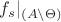 $f_s|_{(A\setminus\Theta)}$