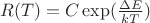 $R(T)=C\exp (\frac {\Delta E}{kT})$