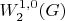 $W_2^{1,0}(G)$