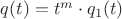 $q(t) = t^m \cdot q_1(t)$