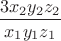 $ \dfrac{3x_2y_2z_2}{x_1y_1z_1}$