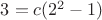 $3=c(2^2-1)$