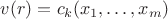 $v(r) = c_k(x_1,\ldots, x_m)$ $v(r) = c_k(x_1,\ldots, x_m)$