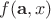 $f(\mathbf a, x)$