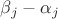 $\beta_j-\alpha_j$