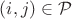 $(i,j) \in \cal P$