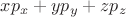 $xp_x+yp_y+zp_z$