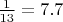 $\frac 1 {13}=7.7%$