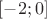 $[-2;0]$