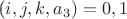 ($i, j, k, a_3)=0,1