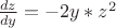 $\frac{dz}{dy} = -2y*z^2$