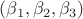 $(\beta_1,\beta_2,\beta_3)$
