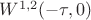 $W^{1,2}(-\tau,0)$