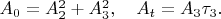 $A_0=A_2^2+A_3^2, \quad A_t=A_3\tau_3.$