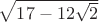 $\sqrt{17-12\sqrt{2}}$