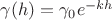 $\gamma(h)=\gamma_0e^{-kh}$