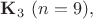 $\mathbf{K}_3\ (n=9),$