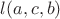 $l(a,c,b)$