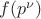 $ f(p^\nu) $
