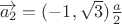 $\overrightarrow{a_2} = (-1, \sqrt{3})\frac{a}{2}$