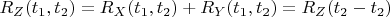 $R_Z(t_1,t_2) = R_X(t_1,t_2) + R_Y(t_1,t_2) = R_Z(t_2-t_2)$