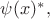 $\psi(x)^*,$