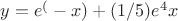 $y=e^(-x) +(1/5)e^4x$