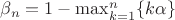 $\beta_n=1-\max_{k=1}^n\{k\alpha\}$