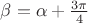 $\beta = \alpha + \frac{3\pi}4$