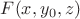 $F(x,y_0,z)$