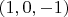 $(1,0,-1)$