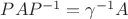 $PAP^{-1}=\gamma^{-1}A$