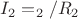 $I_2 = \vphi_2/R_2$