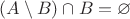 $(A\setminus B) \cap B=\varnothing$