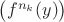$\bigl(f^{n_k}(y)\bigr)$