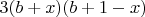 $3(b + x)(b+1-x)$