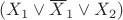 $( X_{1} \vee \overline X_{1} \vee X_{2})$