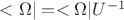 $<\Omega|=<\Omega|U^{-1}$